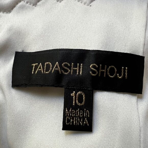 Tadashi Shoji Size 10 Illusion Yoke Embroidered Sleeveless Lace Bridal Gown - Picture 14 of 14